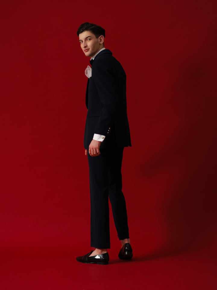 NAVY TUXEDO WITH SHAWL LAPEL