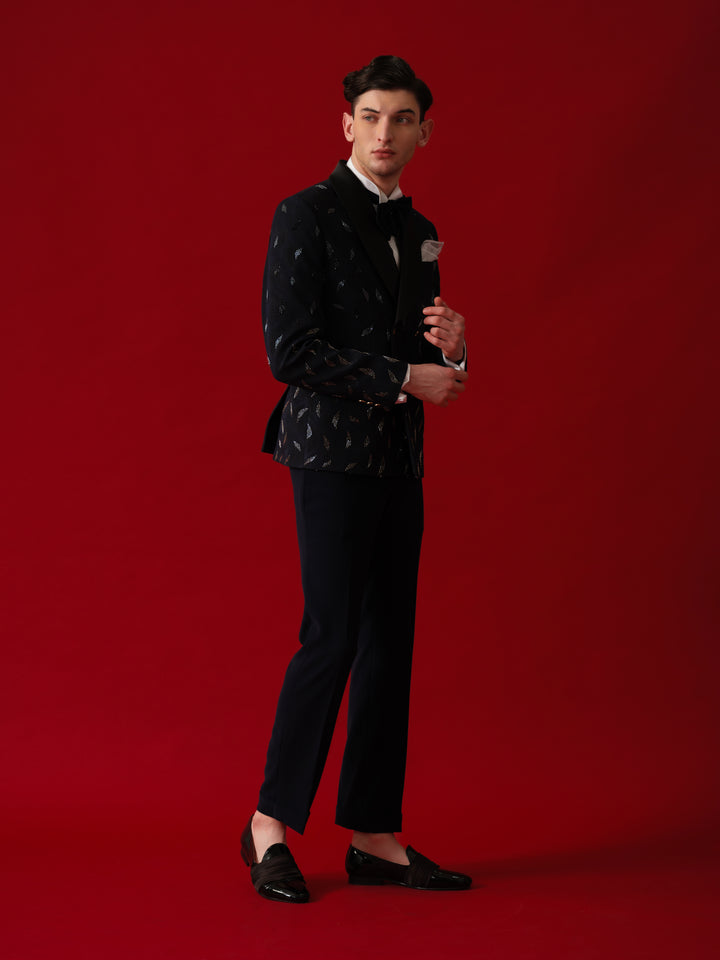 NAVY TUXEDO WITH SHAWL LAPEL