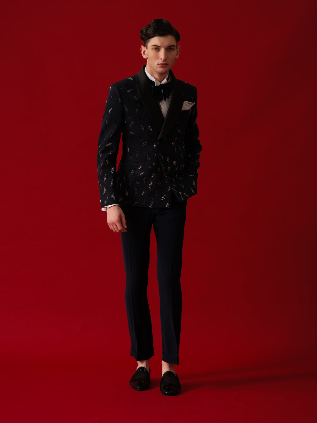 NAVY TUXEDO WITH SHAWL LAPEL