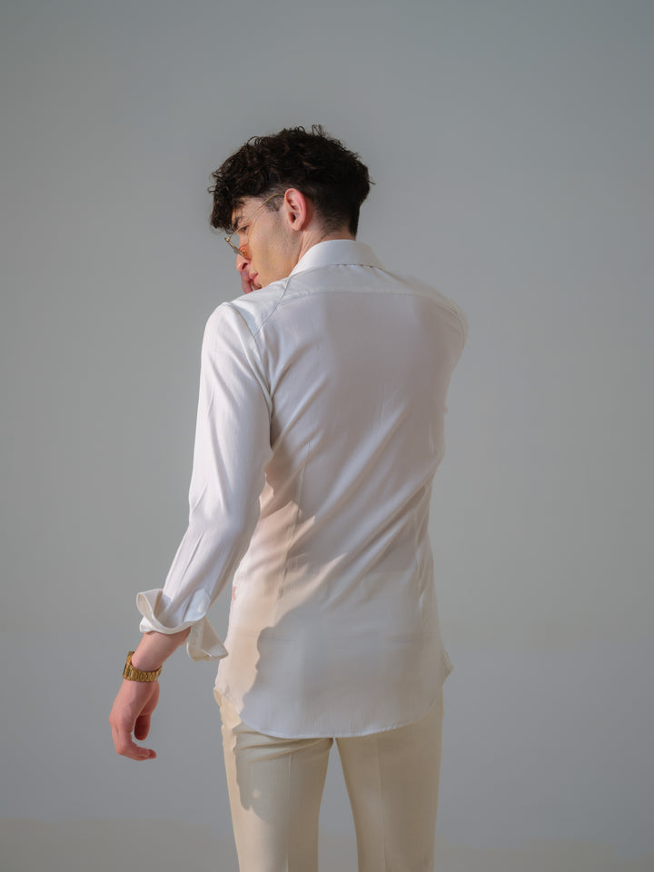 WHITE EMBROIDED SHIRT