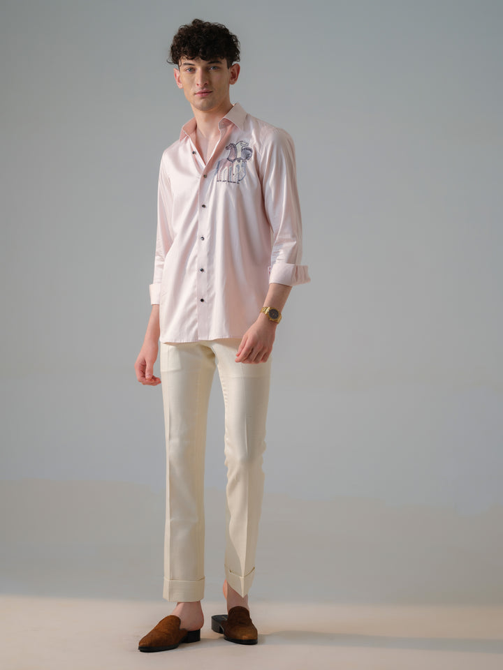 HORSE MOTIF EMBROIDED SHIRT