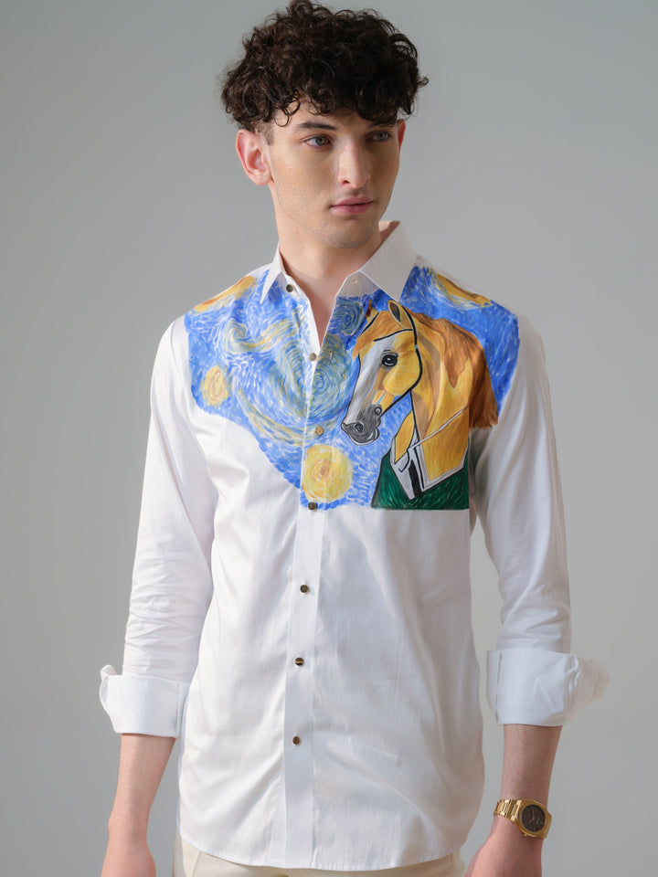HORSE HAND PAINTED SHIRT