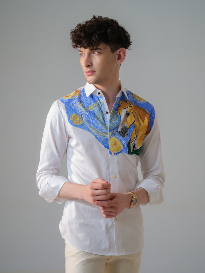 HORSE HAND PAINTED SHIRT