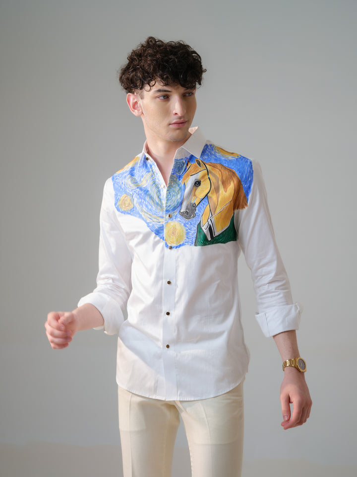 HORSE HAND PAINTED SHIRT