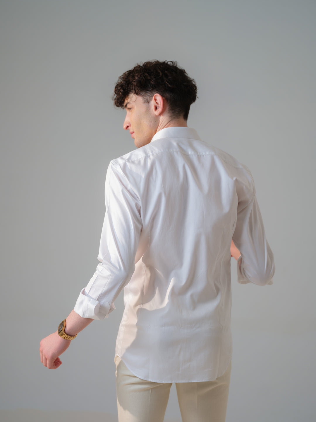 WHITE HAND EMBROIDED SHIRT