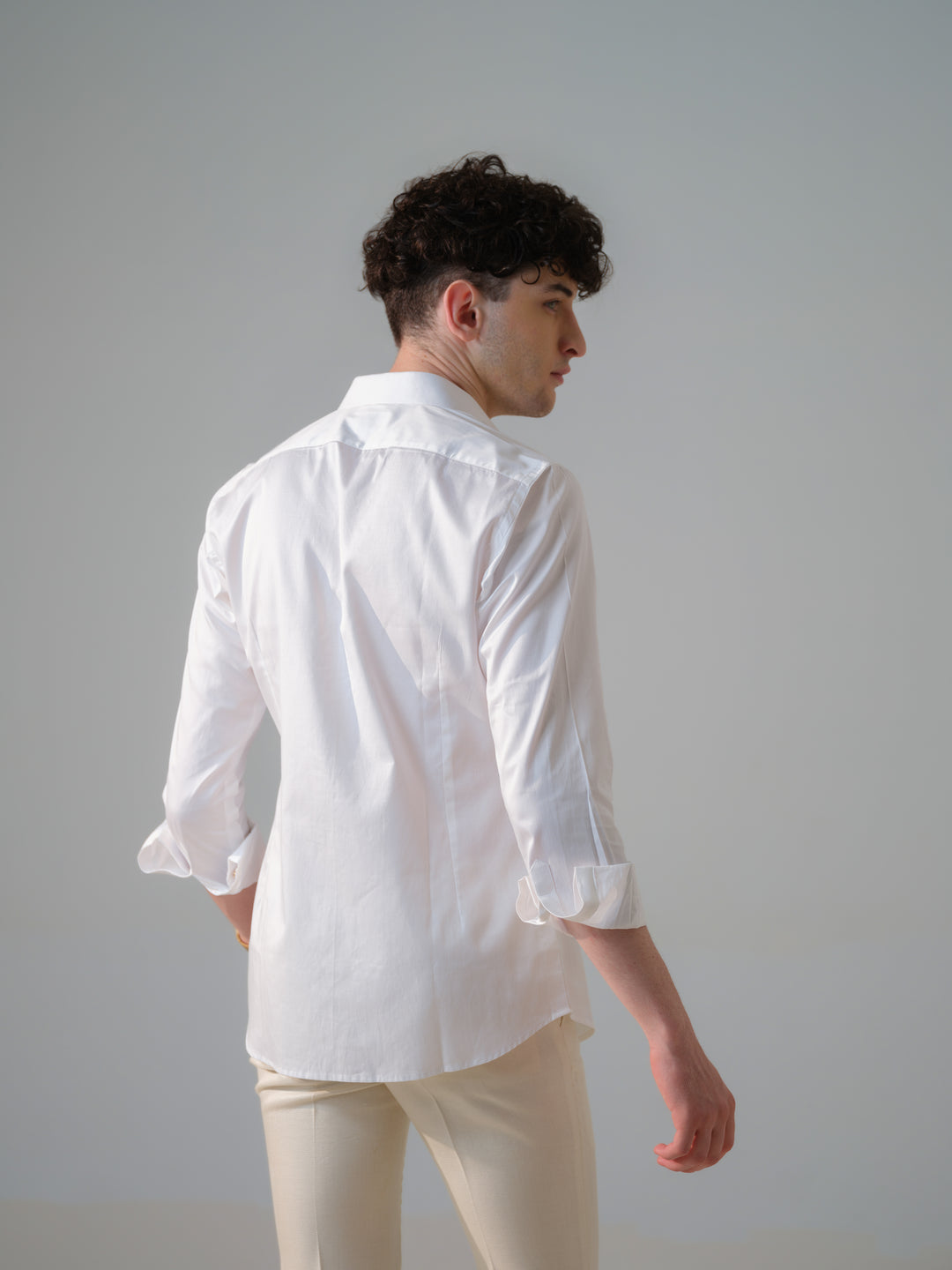 WHITE HAND PAINTED SHIRT