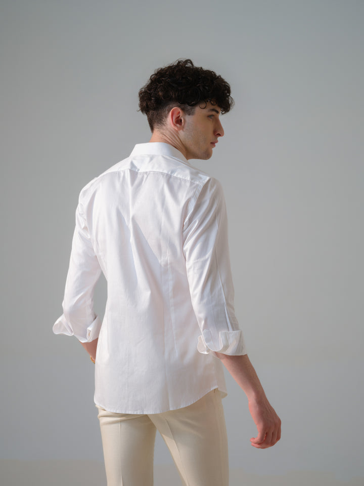 WHITE HAND PAINTED SHIRT