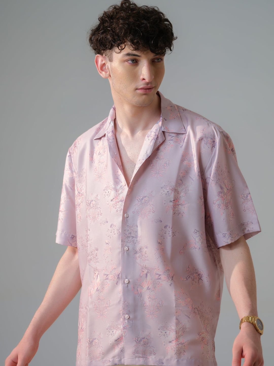 PRINTED BOX FIT SHIRT