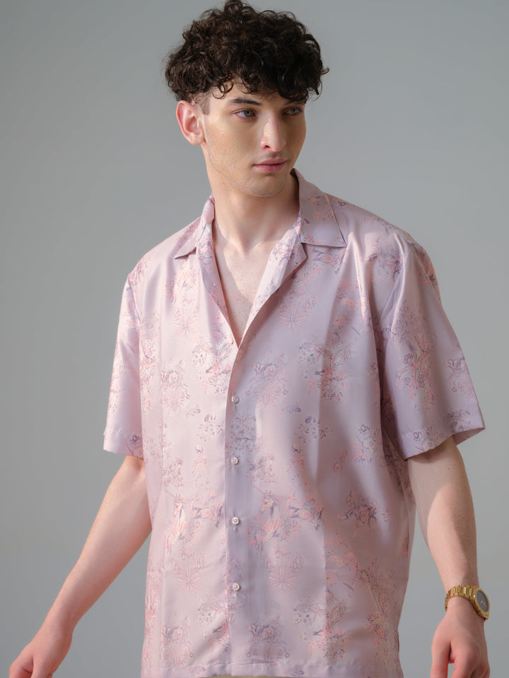 PRINTED BOX FIT SHIRT
