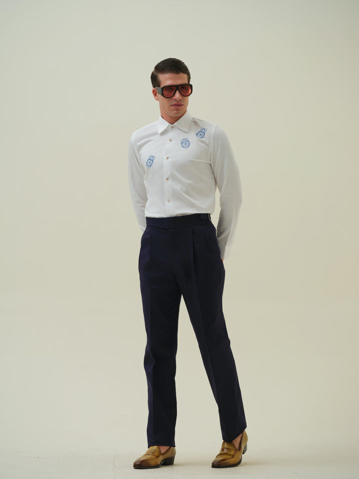 Beetle - White Embroidered Shirt