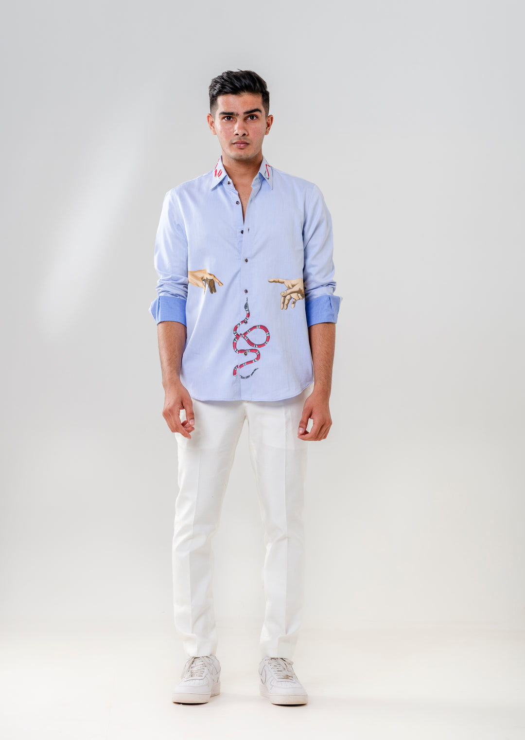 HAND PAINTED AND EMBROIDERED SHIRT