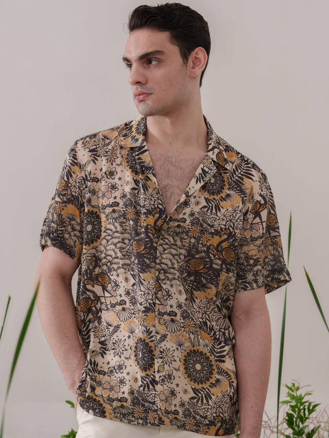 Box Fit Floral Printed Shirt