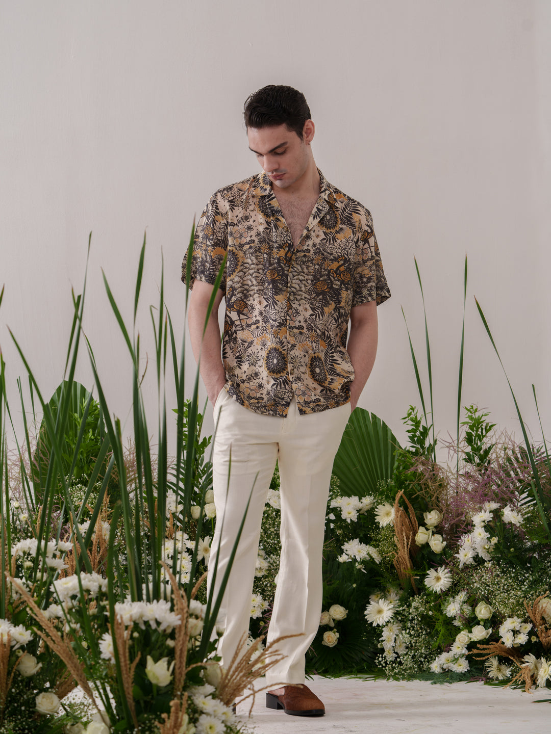 Box Fit Floral Printed Shirt