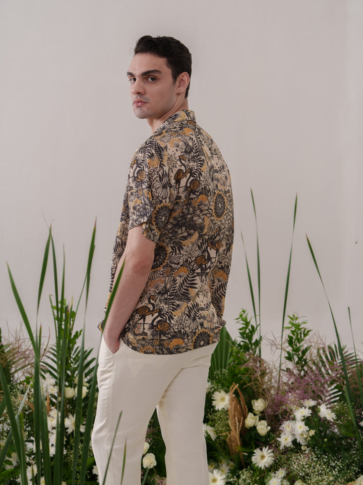 Box Fit Floral Printed Shirt