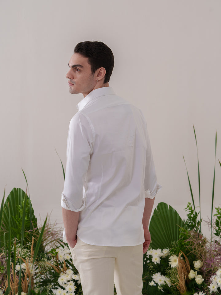 White Hand Painted Shirt