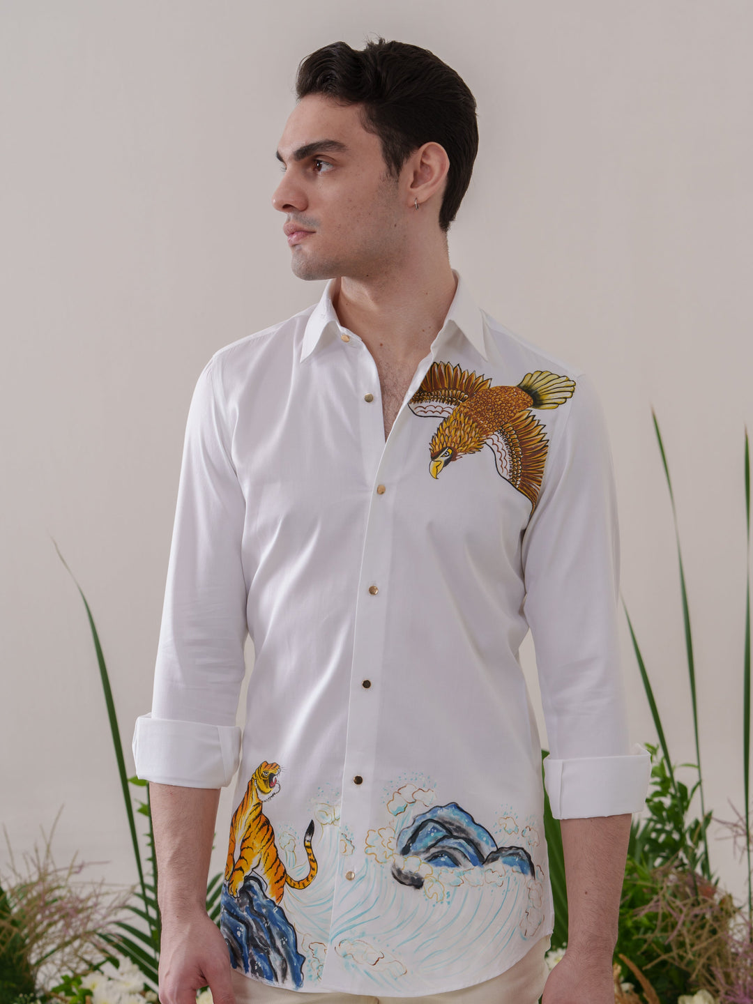 White Hand Painted Shirt