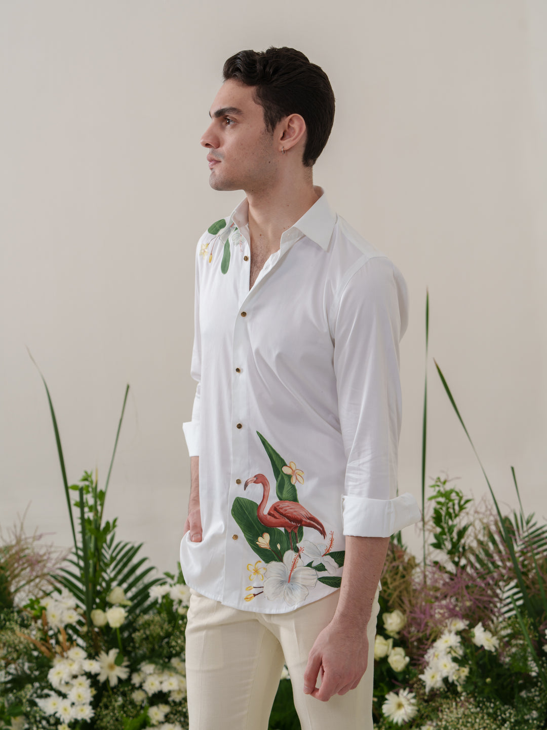 White Hand Painted Shirt