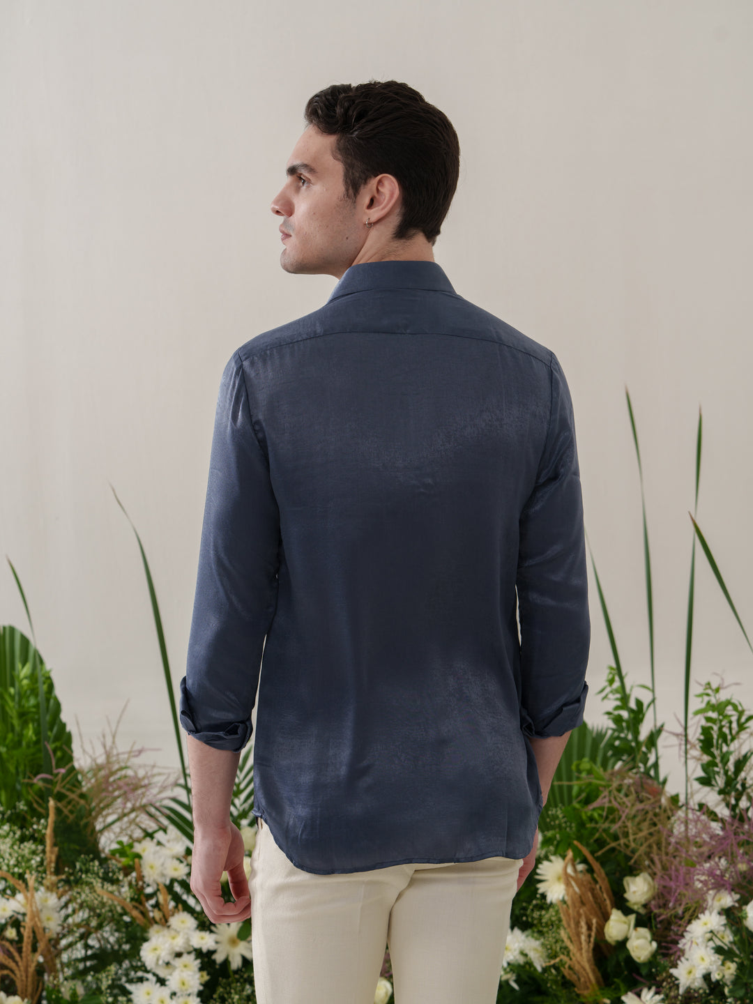 Blue Embroidered Shirt