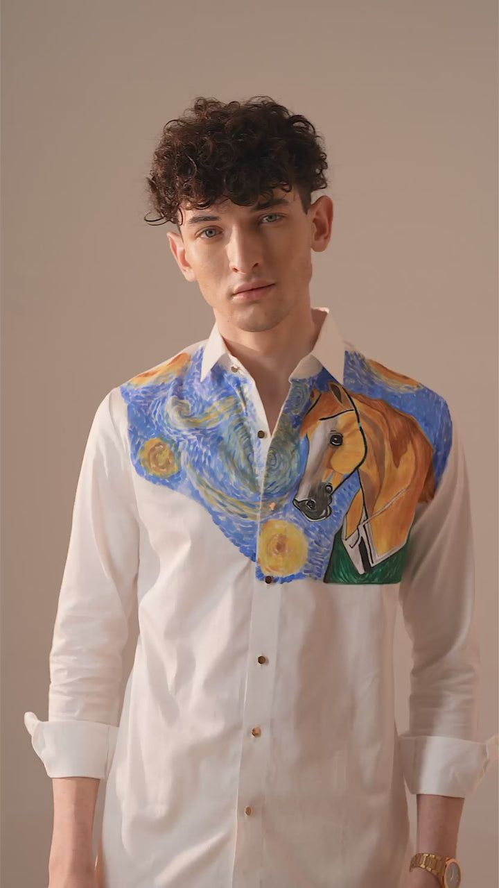 HORSE HAND PAINTED SHIRT