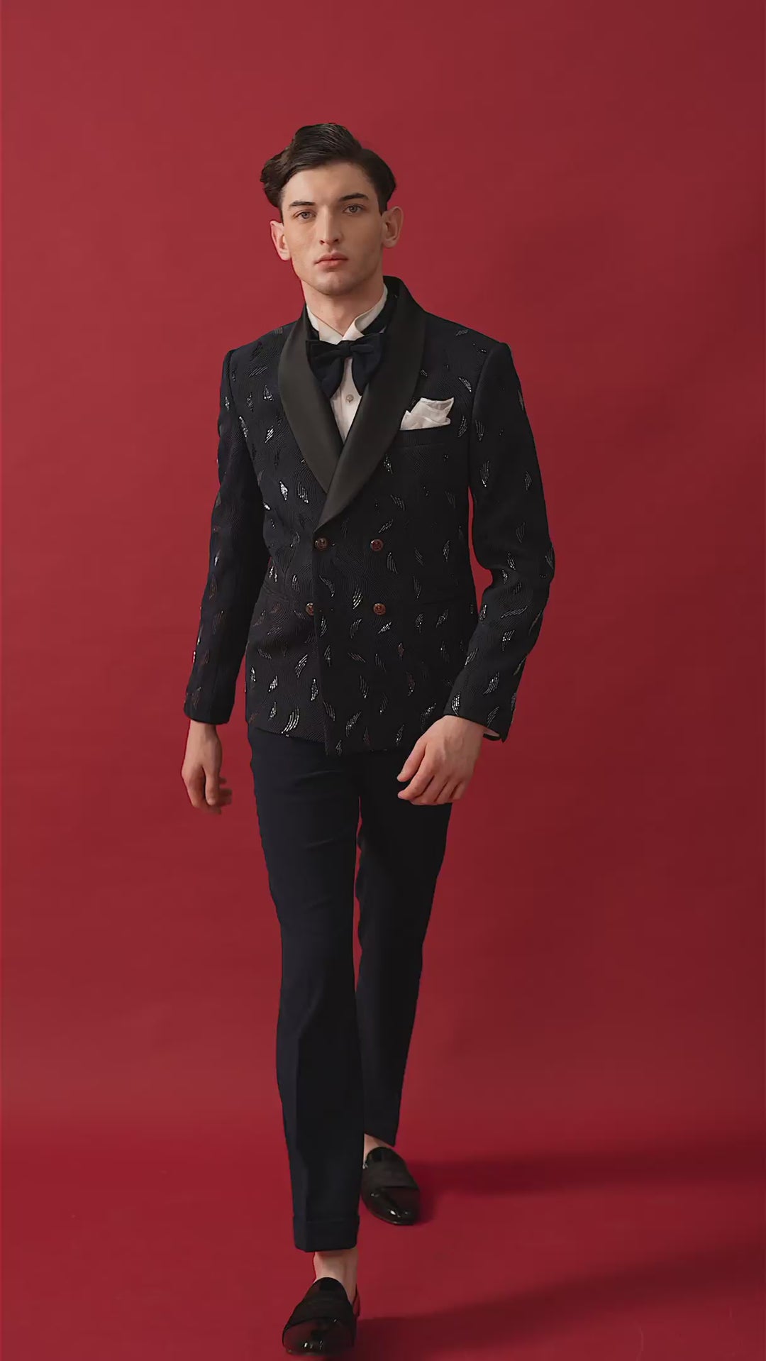 NAVY TUXEDO WITH SHAWL LAPEL