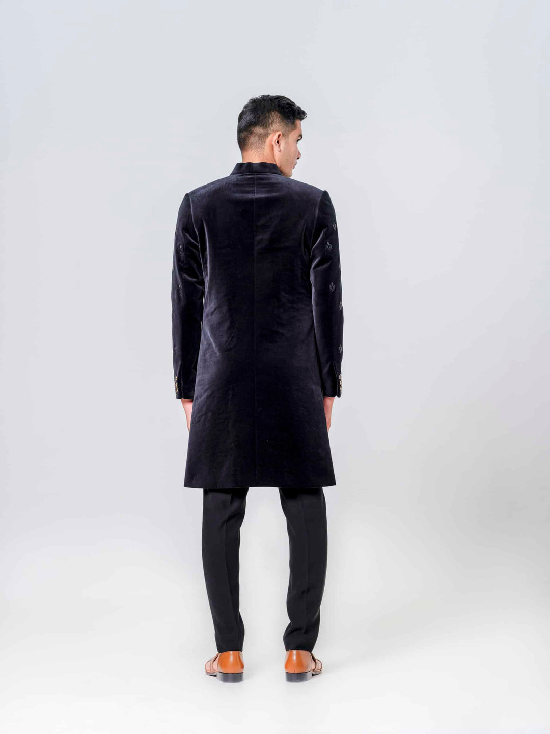 DARKEST GREEN FULLY EMBELLISHED SHERWANI
