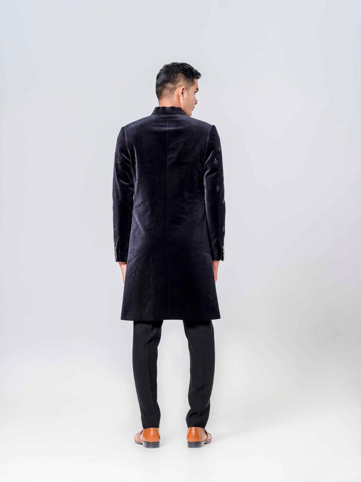 DARKEST GREEN FULLY EMBELLISHED SHERWANI