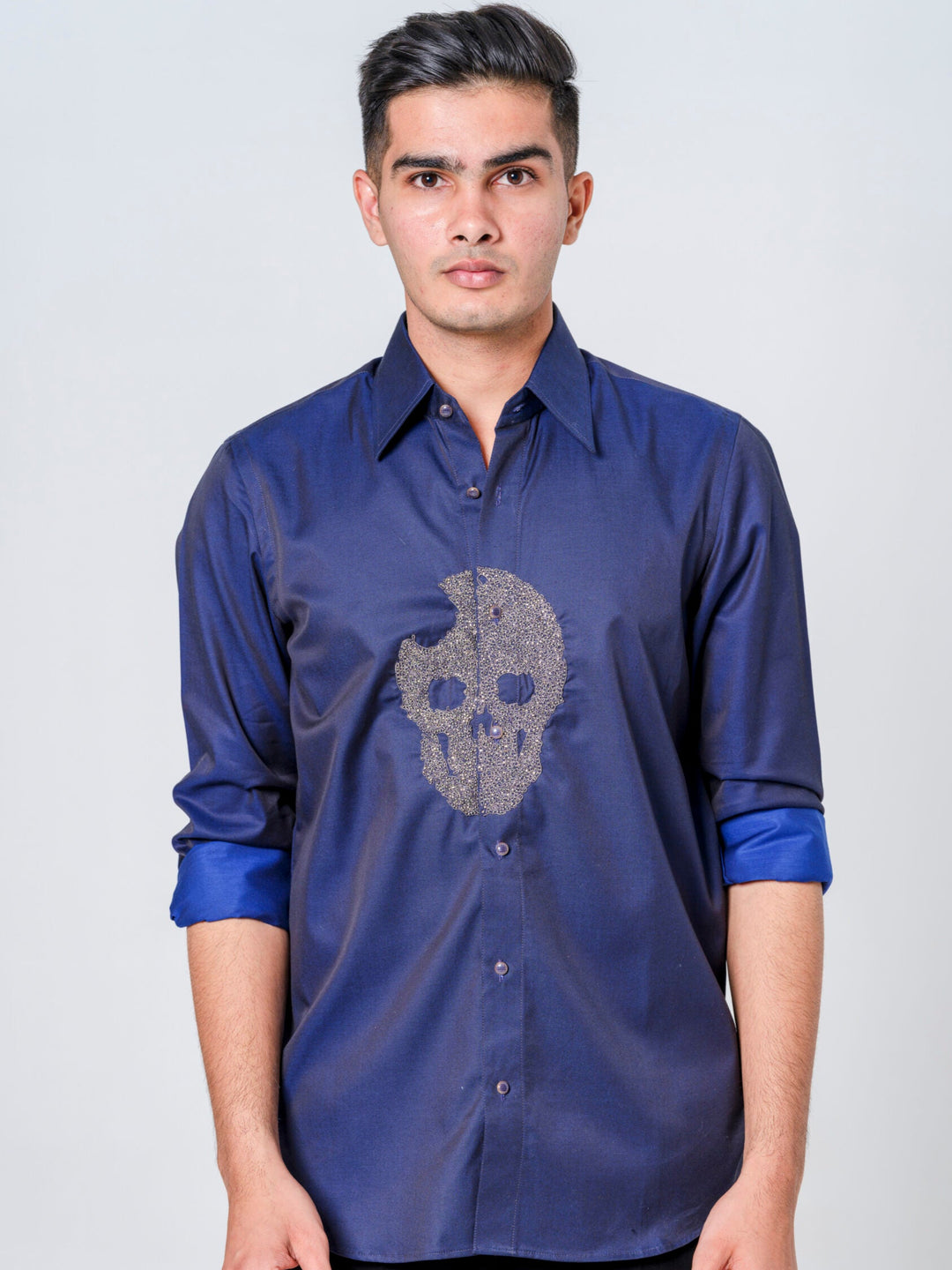 SKULL EMBROIDERED SHIRT
