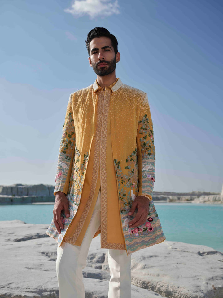 Golden Meadow - Marigold Yellow Jacket Set