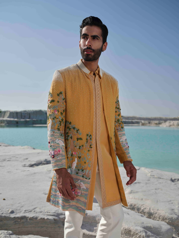 Golden Meadow - Marigold Yellow Jacket Set