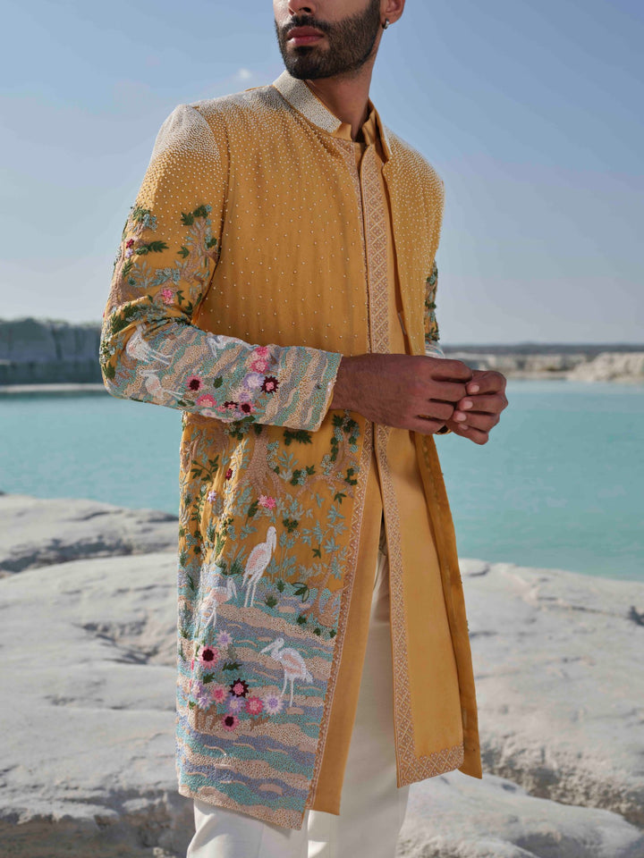 Golden Meadow - Marigold Yellow Jacket Set