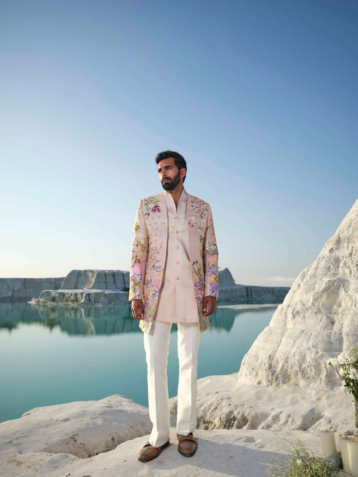 Blooming Twilight - Rosegold Floral Jacket Set