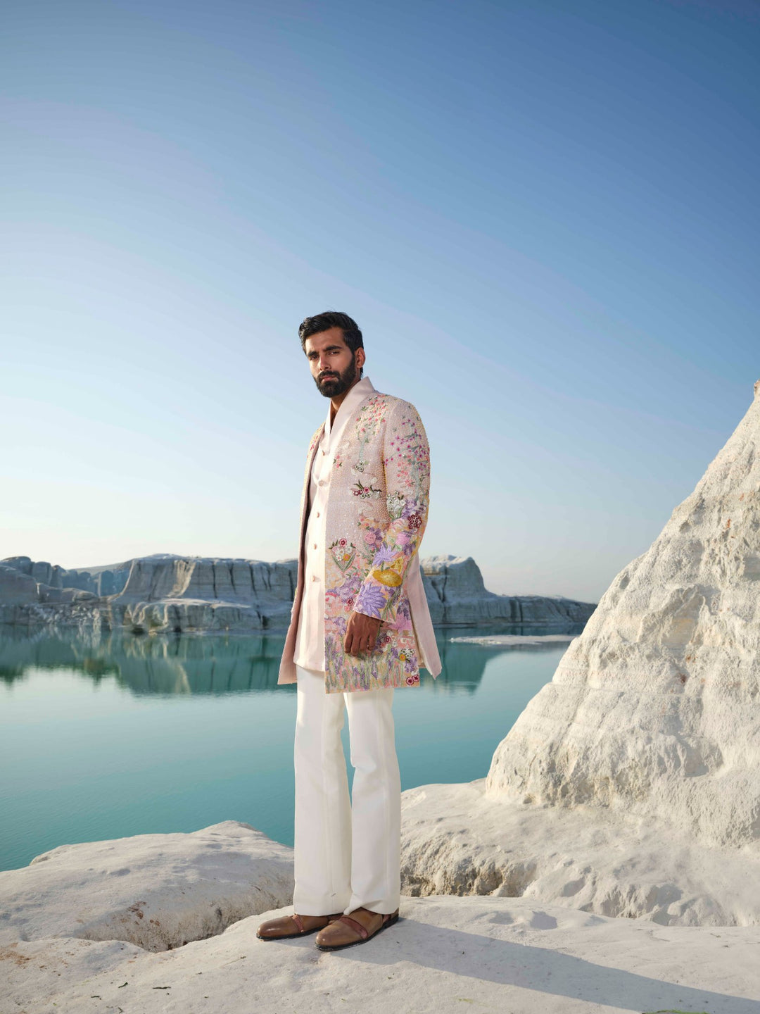 Blooming Twilight - Rosegold Floral Jacket Set