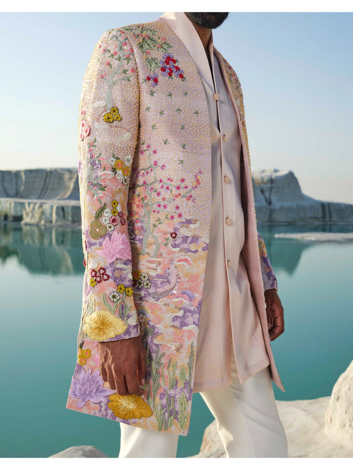 Blooming Twilight - Rosegold Floral Jacket Set