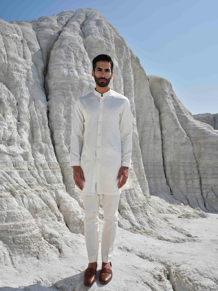 Ivoryn - Ivory Beaded Jacket Set