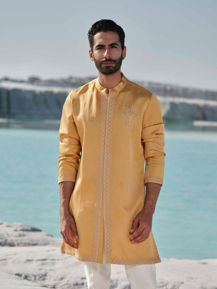 Saffron Sunrise -Yellow Embroidered Kurta Set