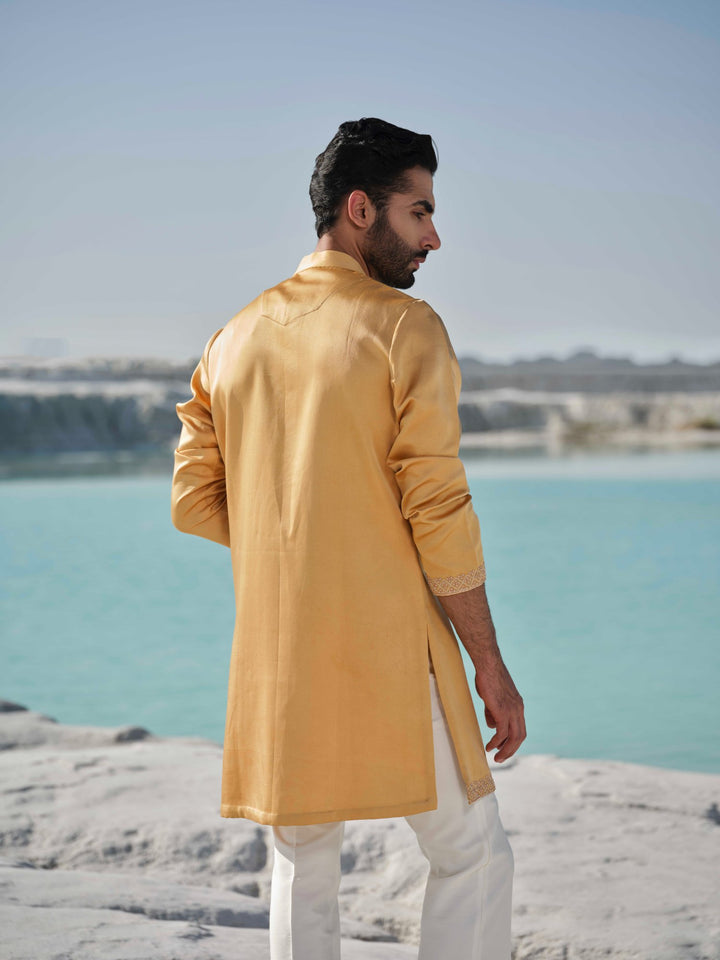 Saffron Sunrise -Yellow Embroidered Kurta Set