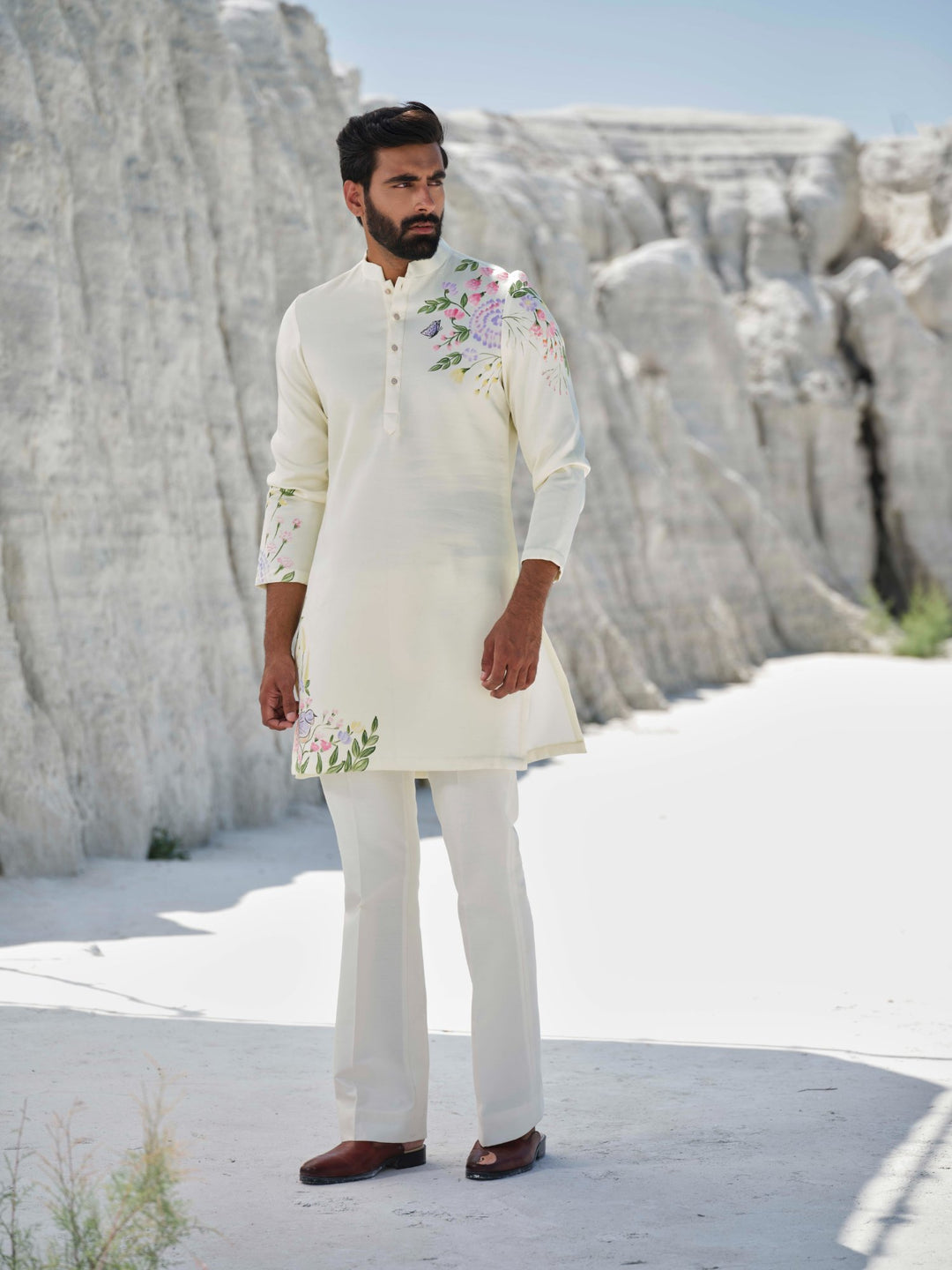 Amber Ray - Hand Painted Kurta Set