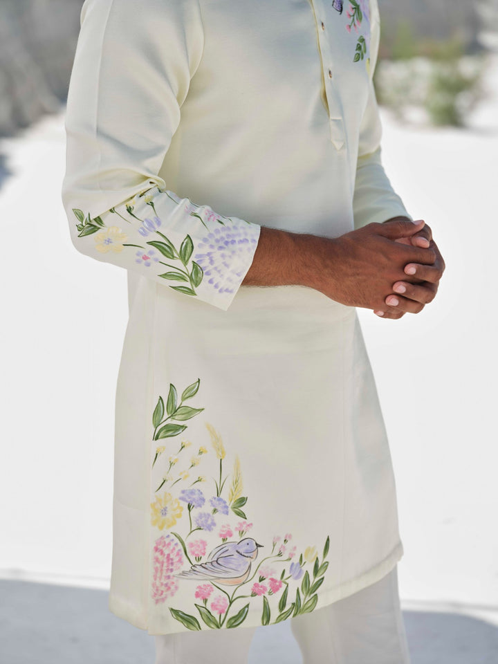 Amber Ray - Hand Painted Kurta Set