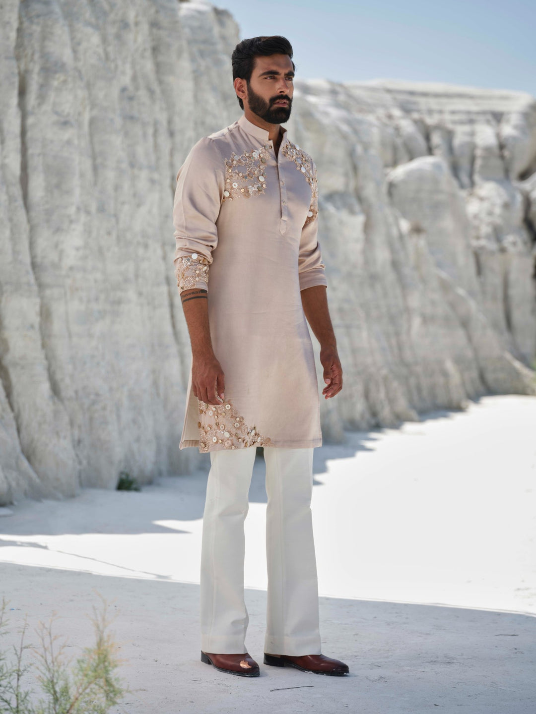 Radiance - Rosegold Embellished Kurta Set