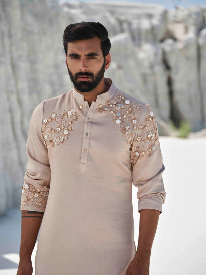 Radiance - Rosegold Embellished Kurta Set