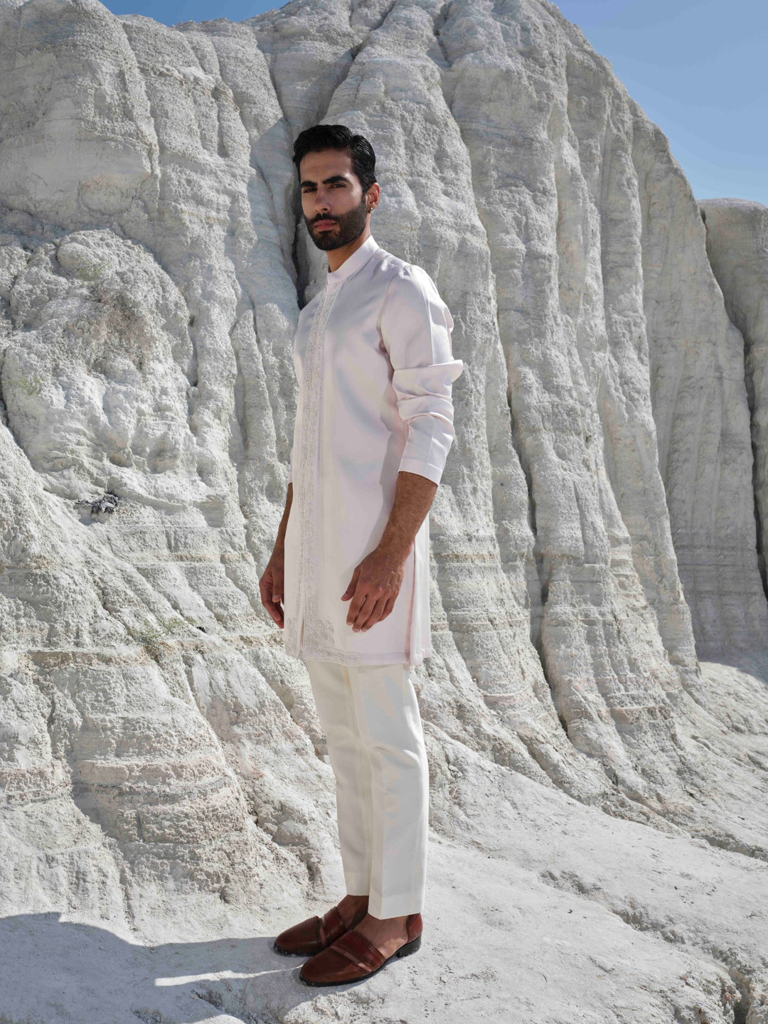 Blush Mirage - Blush Pink Beaded Kurta Set