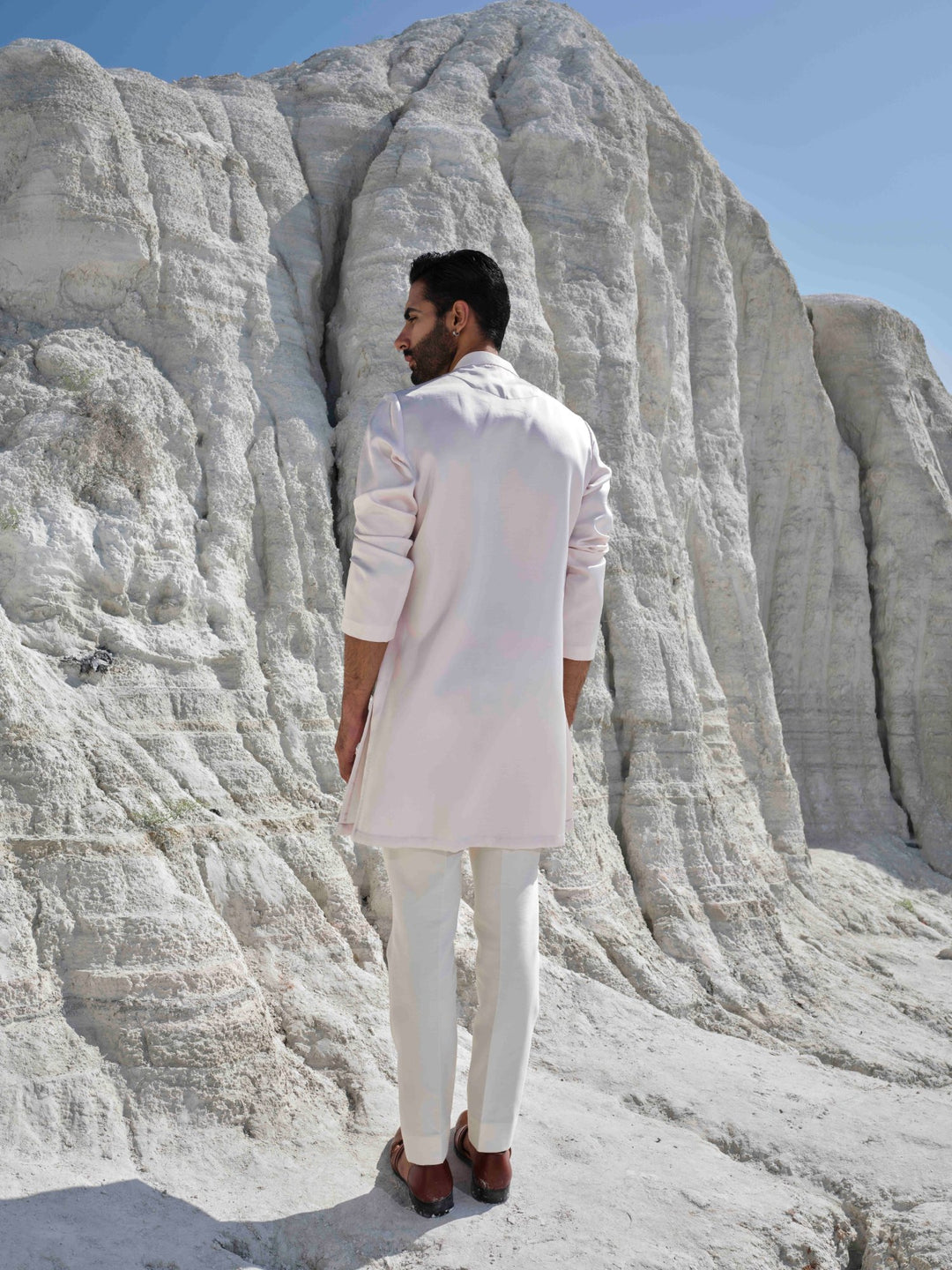 Blush Mirage - Blush Pink Beaded Kurta Set