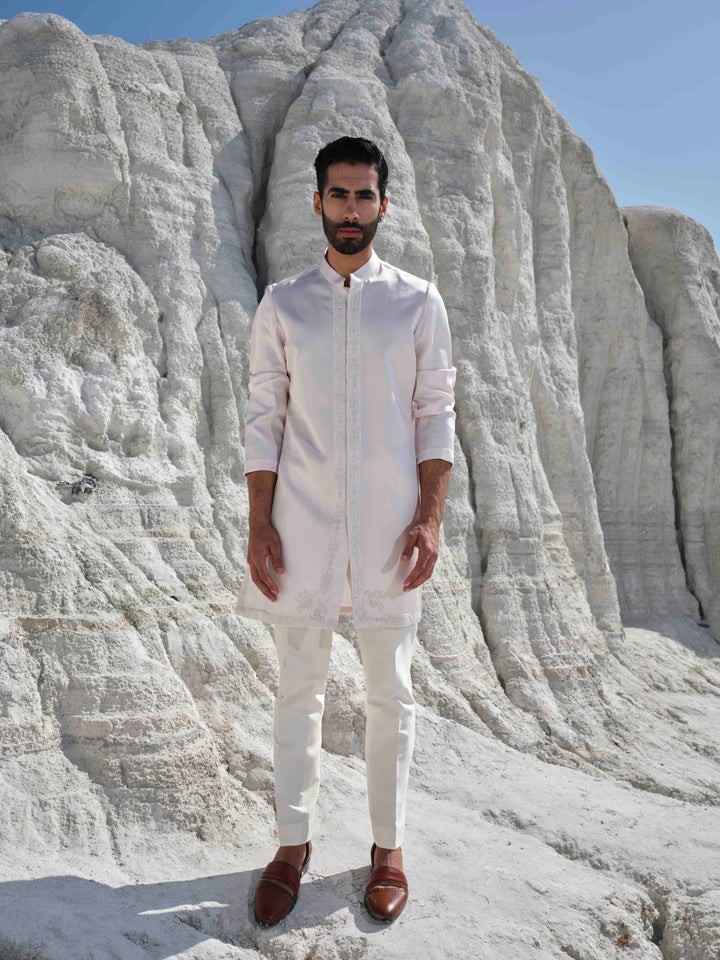 Blush Mirage - Blush Pink Beaded Kurta Set