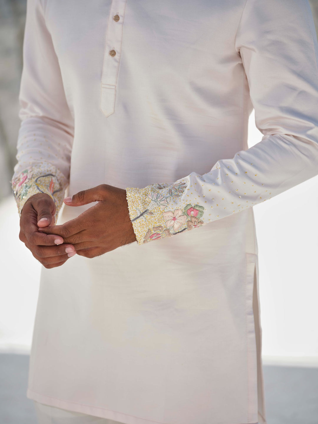 Azure - Blush Ivory Embroidered Kurta Set