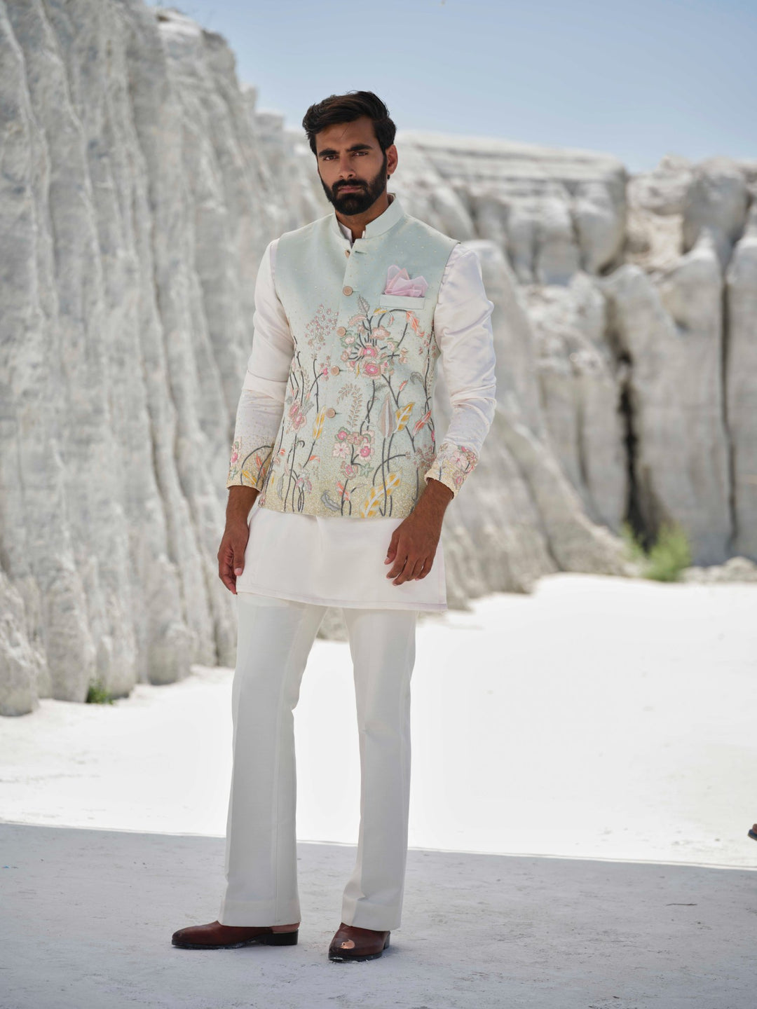 Pastel Meadow - Mint Pastel Bundi Jacket Set