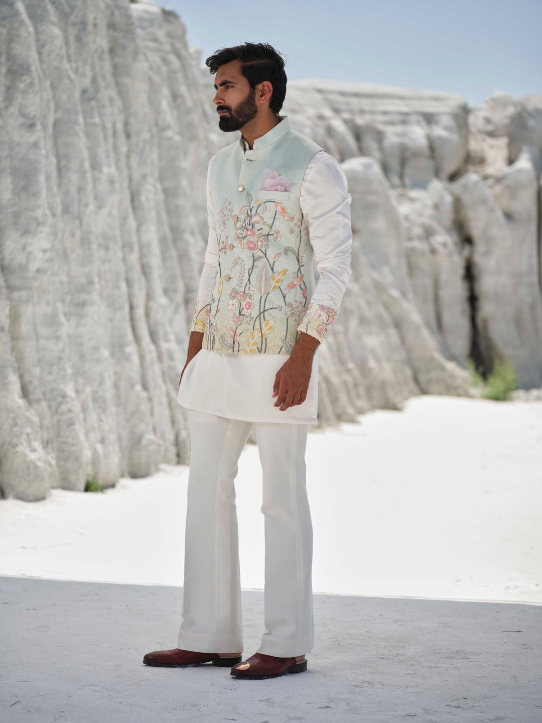 Pastel Meadow - Mint Pastel Bundi Jacket Set