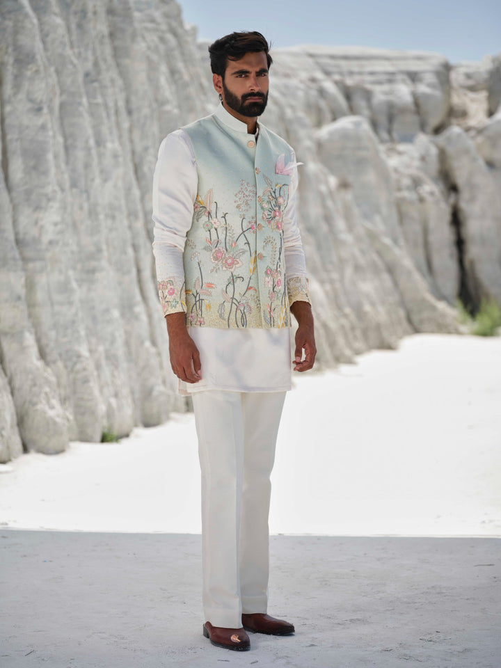 Pastel Meadow - Mint Pastel Bundi Jacket Set