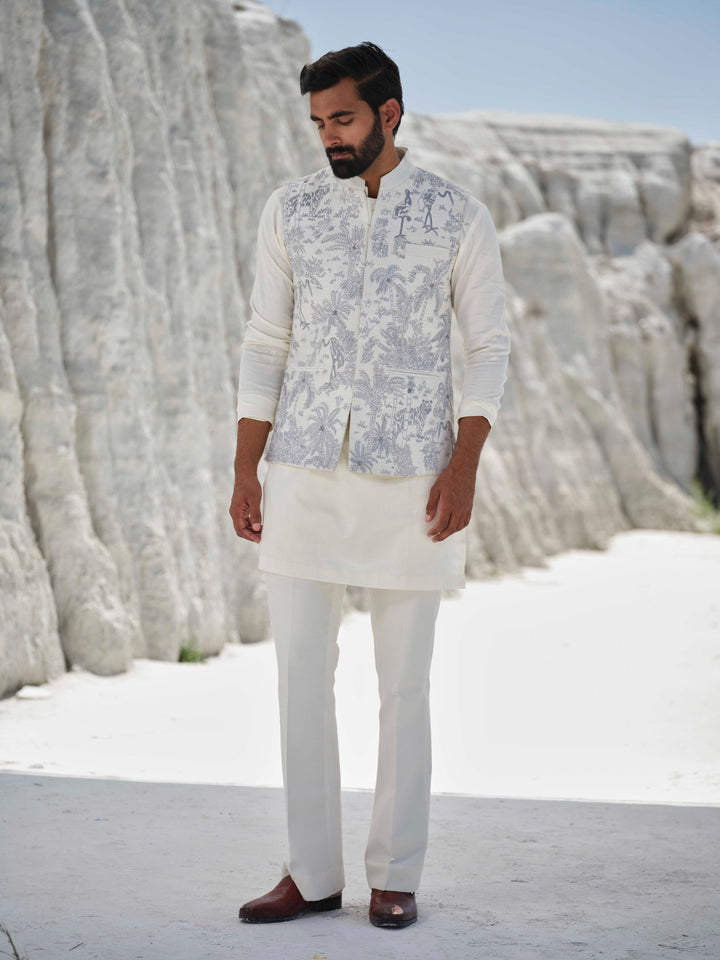 Wild Serenade - Ivory Bundi Jacket Set