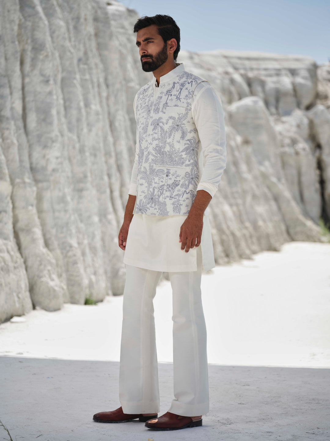 Wild Serenade - Ivory Bundi Jacket Set