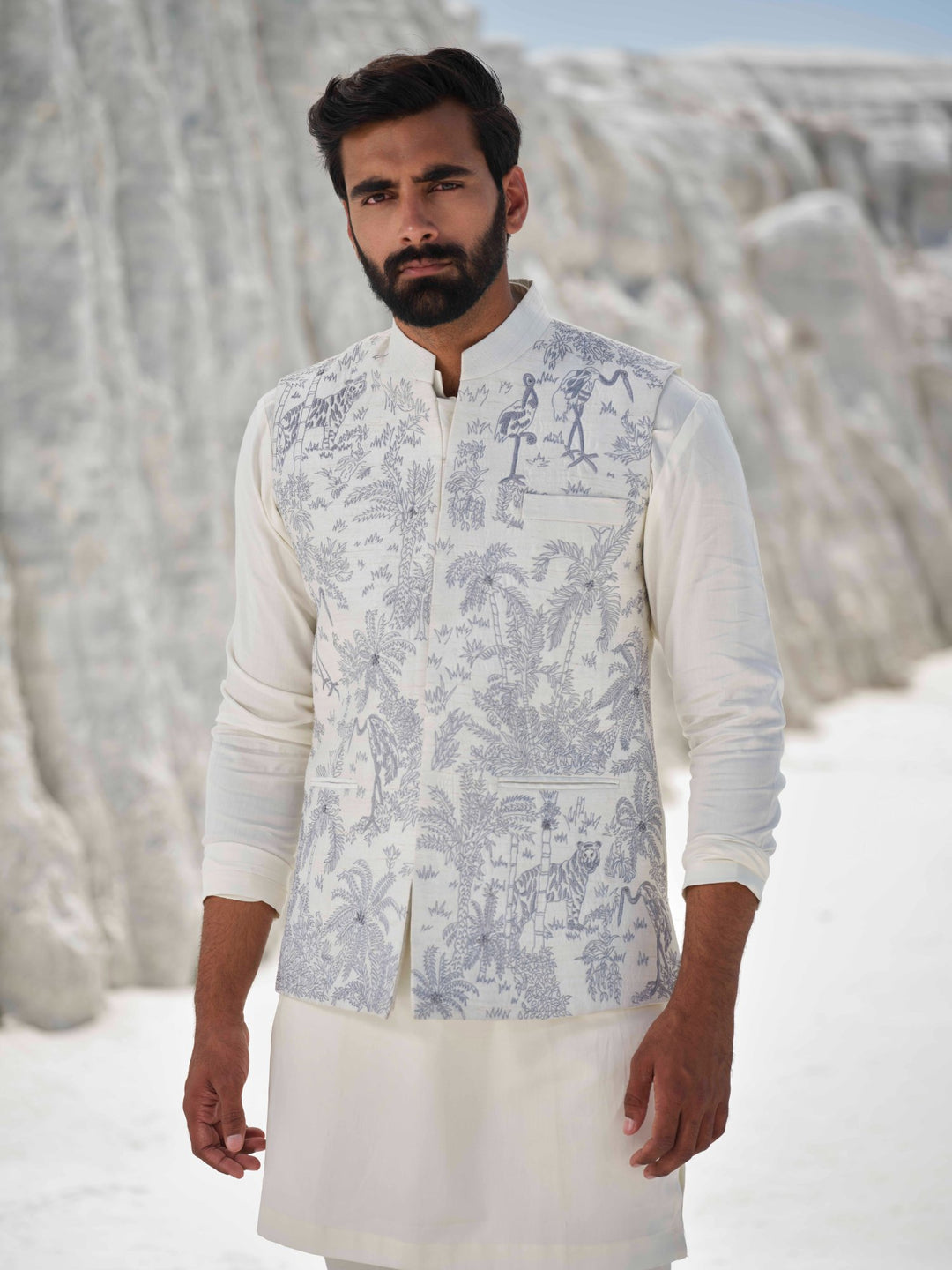 Wild Serenade - Ivory Bundi Jacket Set